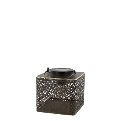 Square Brass Solar Lantern - Design Vintage