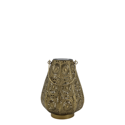 Antique Brass Solar Lantern - Design Vintage