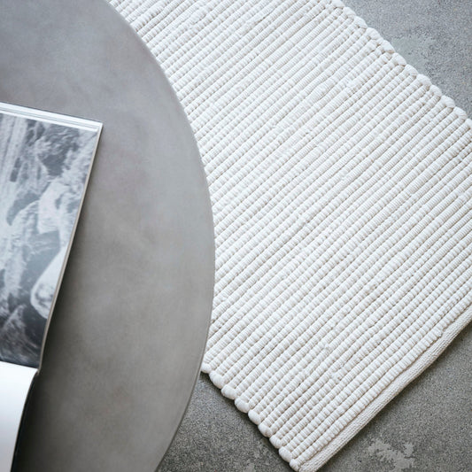 Woven White Rug - Design Vintage