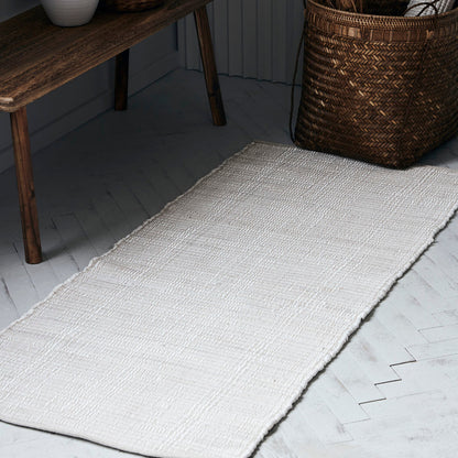 Woven White Rug - Design Vintage