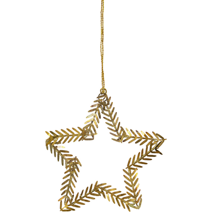 Hanging Brass Leaf Star
