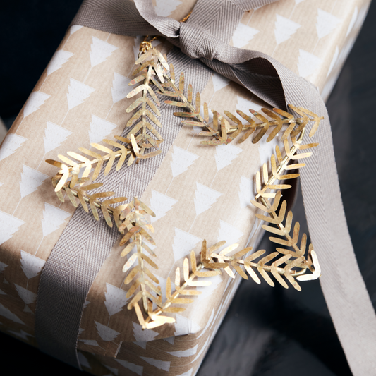 Hanging Brass Leaf Star