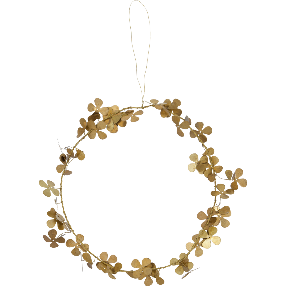 Brass Clover Wreath