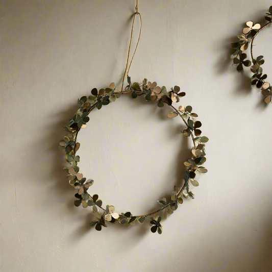 Brass Clover Wreath