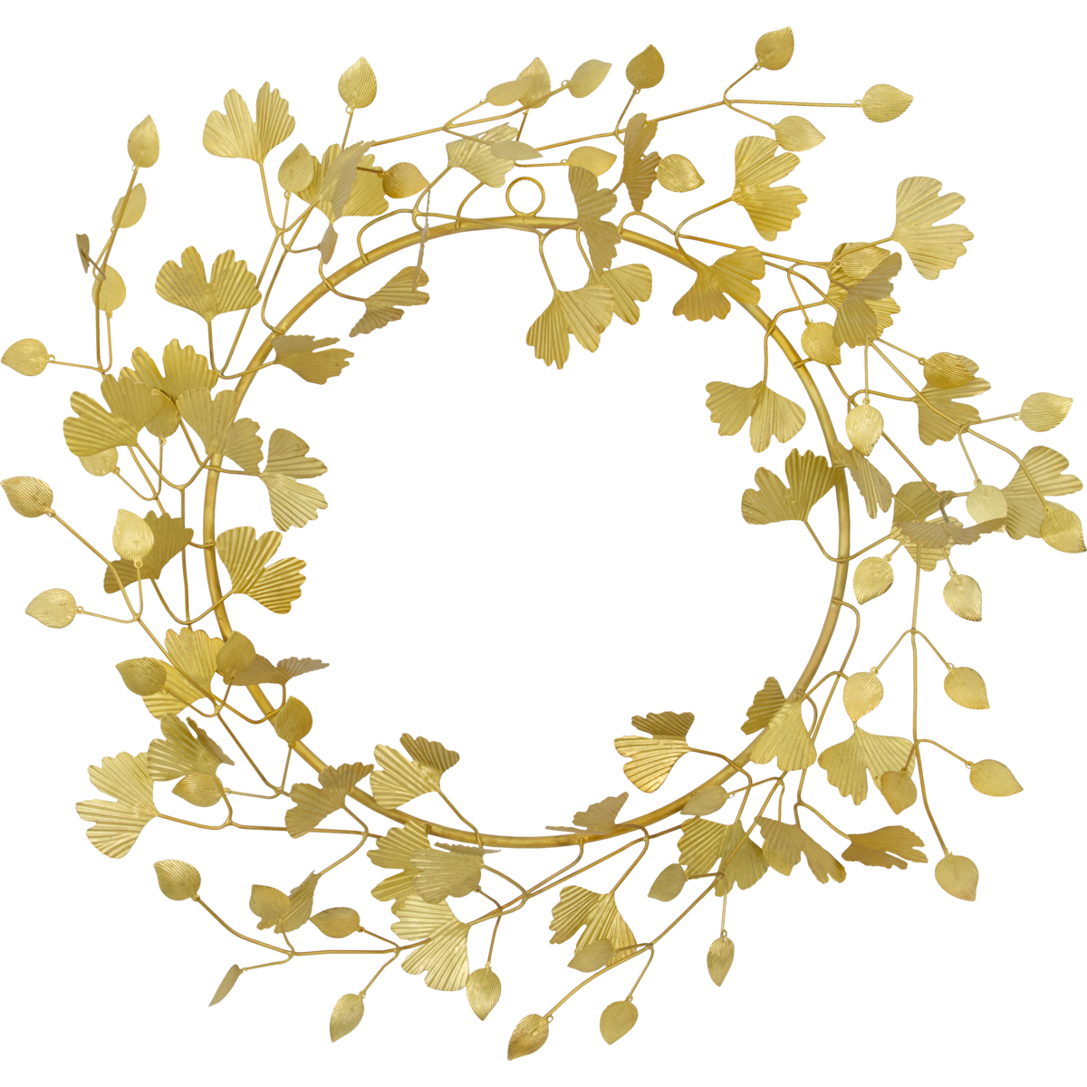 Leafy Brass Wreath