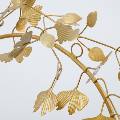 Leafy Brass Wreath