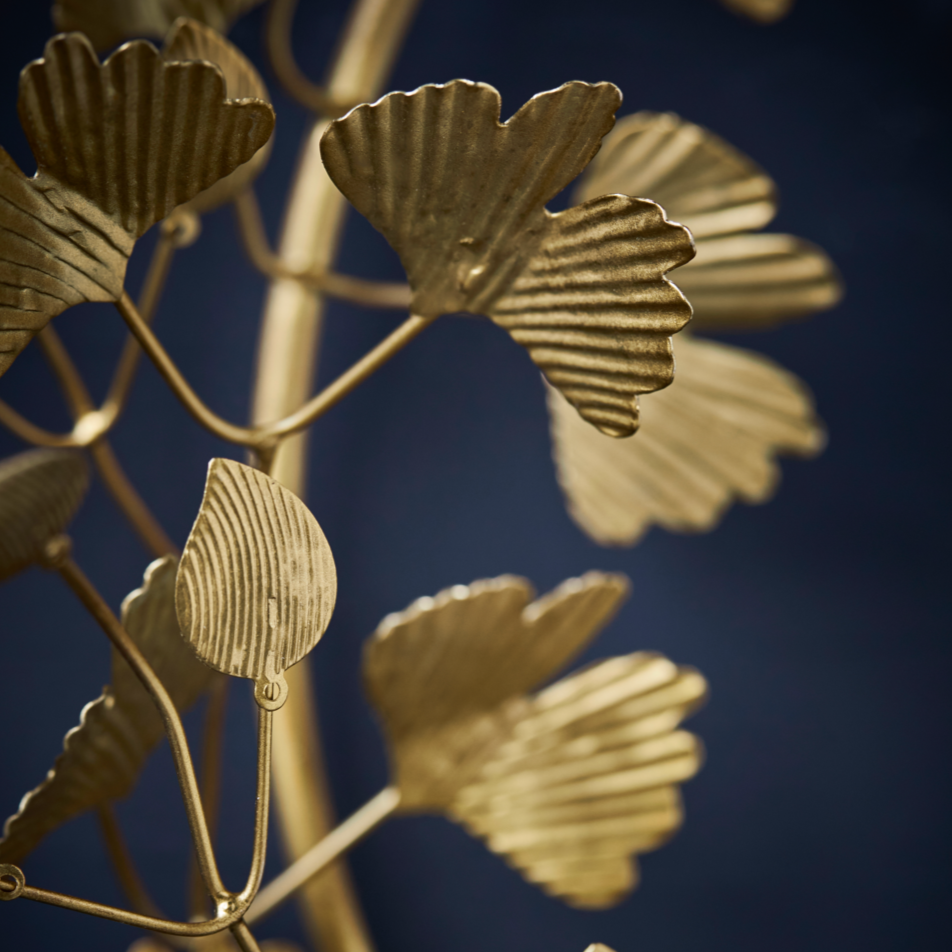 Leafy Brass Wreath