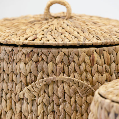 Water Hyacinth Laundry Baskets - Design Vintage