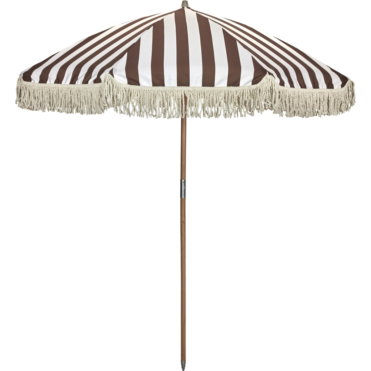Mocha Stripe Garden Umbrella