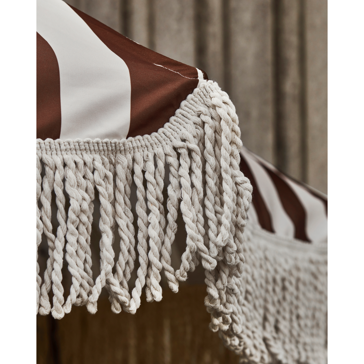 Mocha Stripe Garden Umbrella