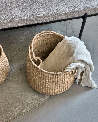 Set of Large Seagrass Storage Baskets - Design Vintage
