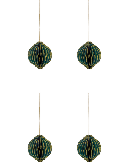 Set of 4 Green Decorations