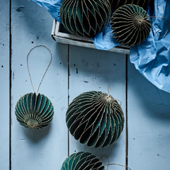 Set of 4 Green Decorations