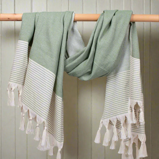 Amalfi Olive Hammam Towel - Design Vintage