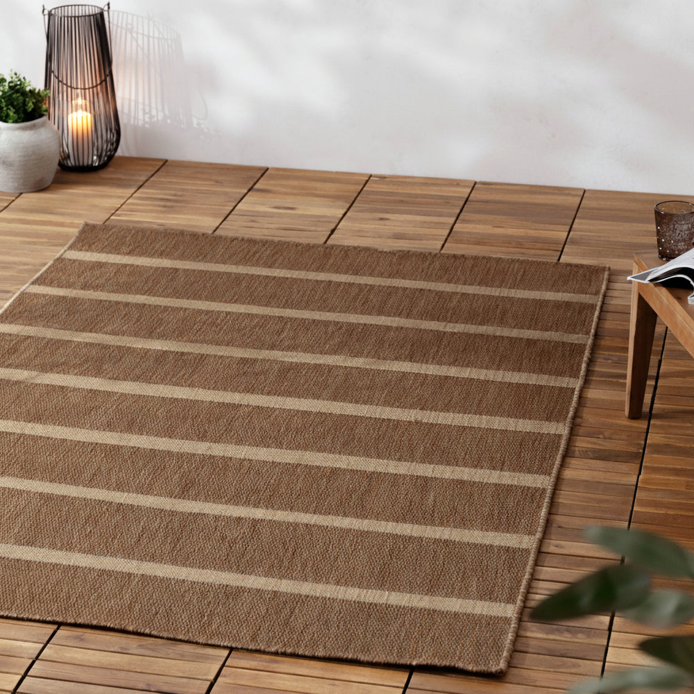 Dark Stripe In/Outdoor Rug