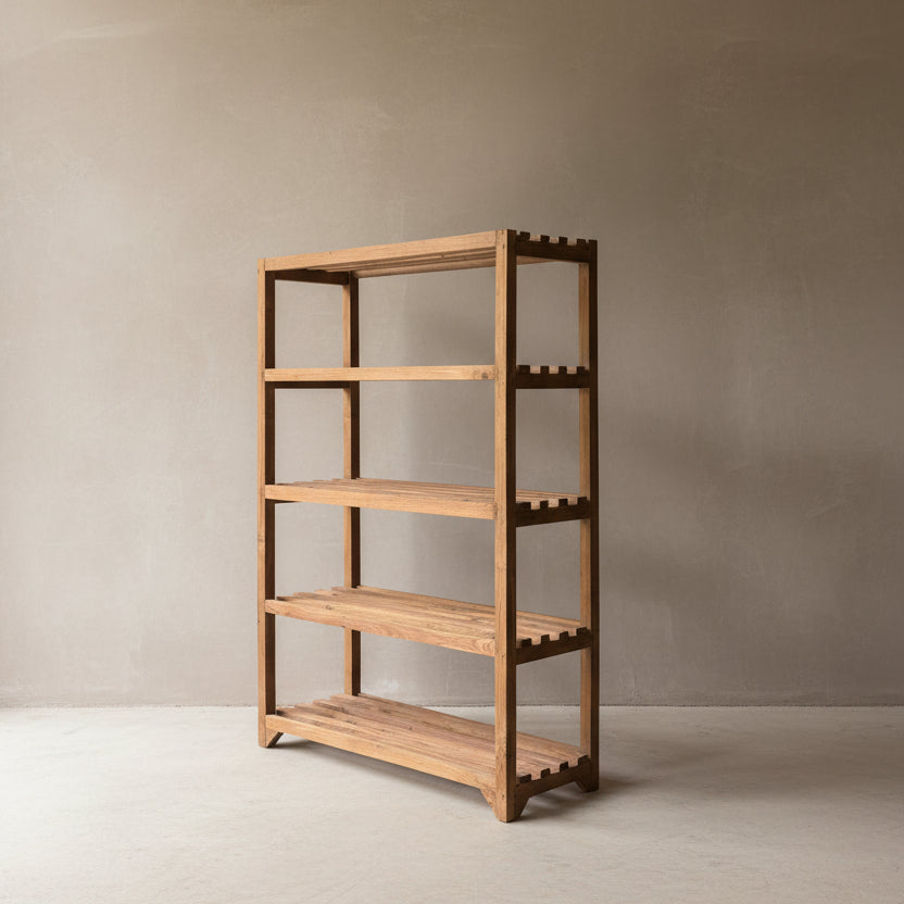 Vintage Teak Tall Shelving Unit