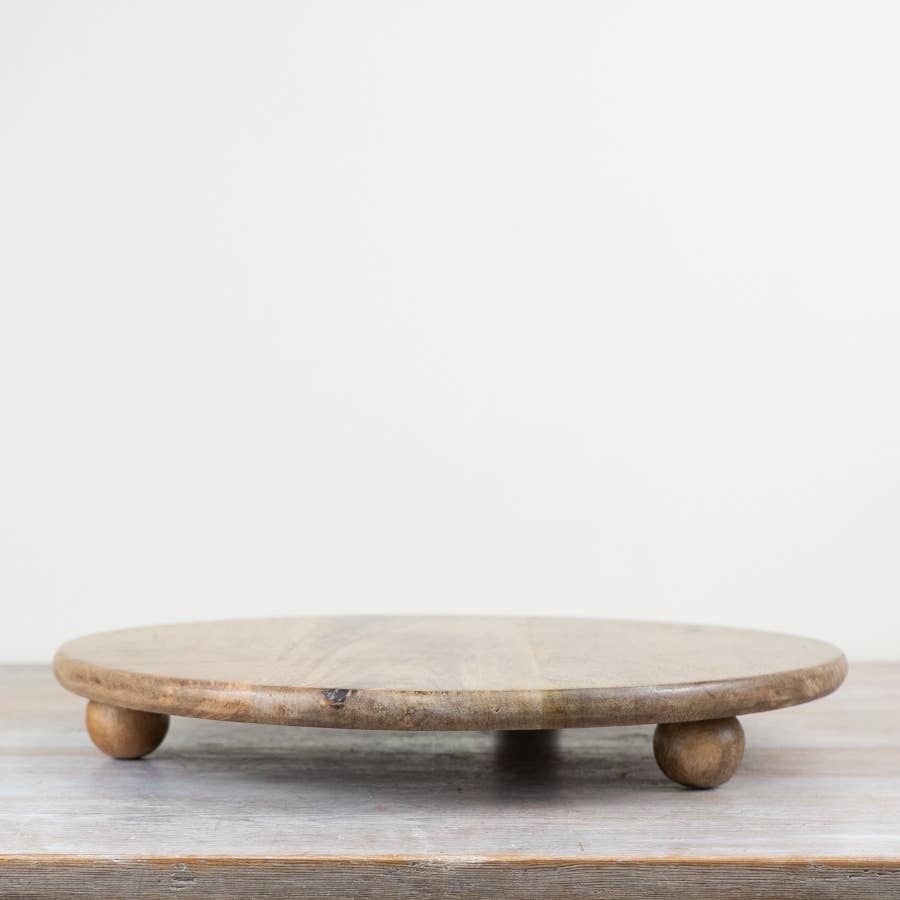 Wooden Candle Plate - Design Vintage