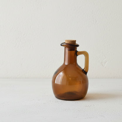 Amber Glass Storage Jar - Design Vintage