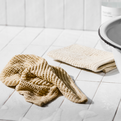 Set of Sand Waffle Dish Cloths