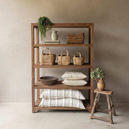 Vintage Teak Tall Shelving Unit