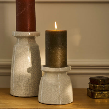 Crackle Glaze Candle Holder