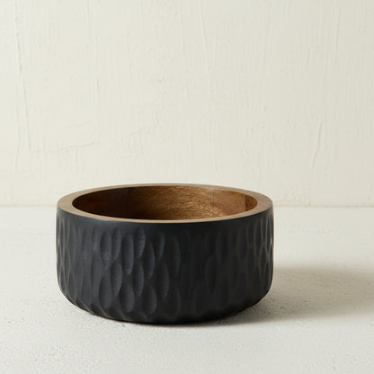 Black Wood Bowl, 20cm - Design Vintage