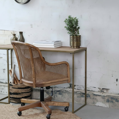 French Style Cane Office Chair