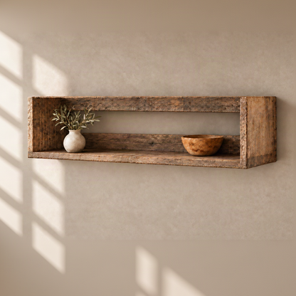 Reclaimed Wood Rustic Shelf