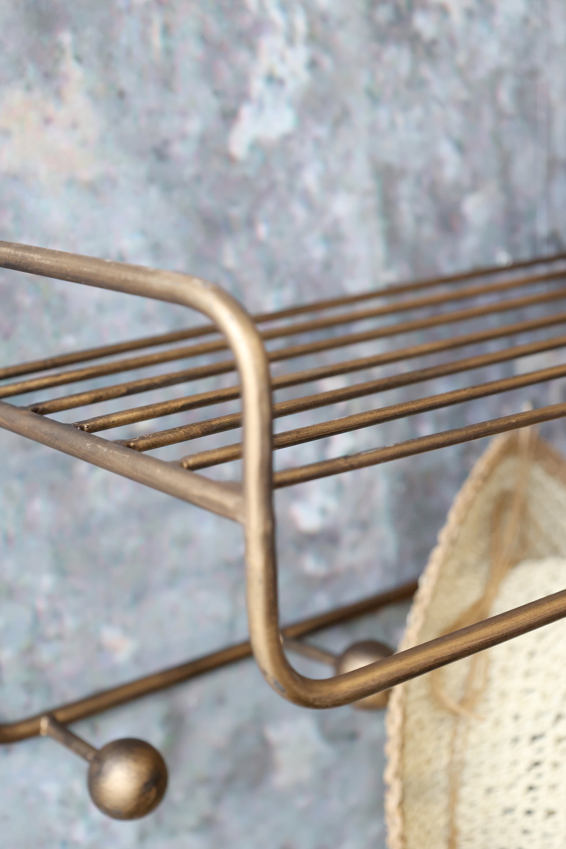 Antique Brass Hanging Rack - Design Vintage