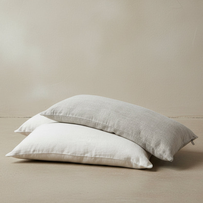 Vintage Plain Linen Bench Cushion