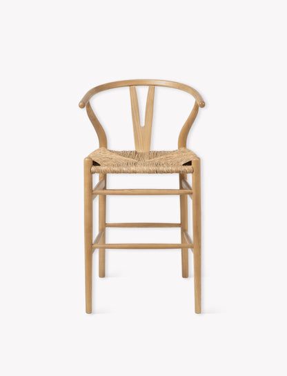 Ash Wishbone Bar Stool - Design Vintage