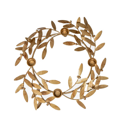 Brass Leaf Candle Holder