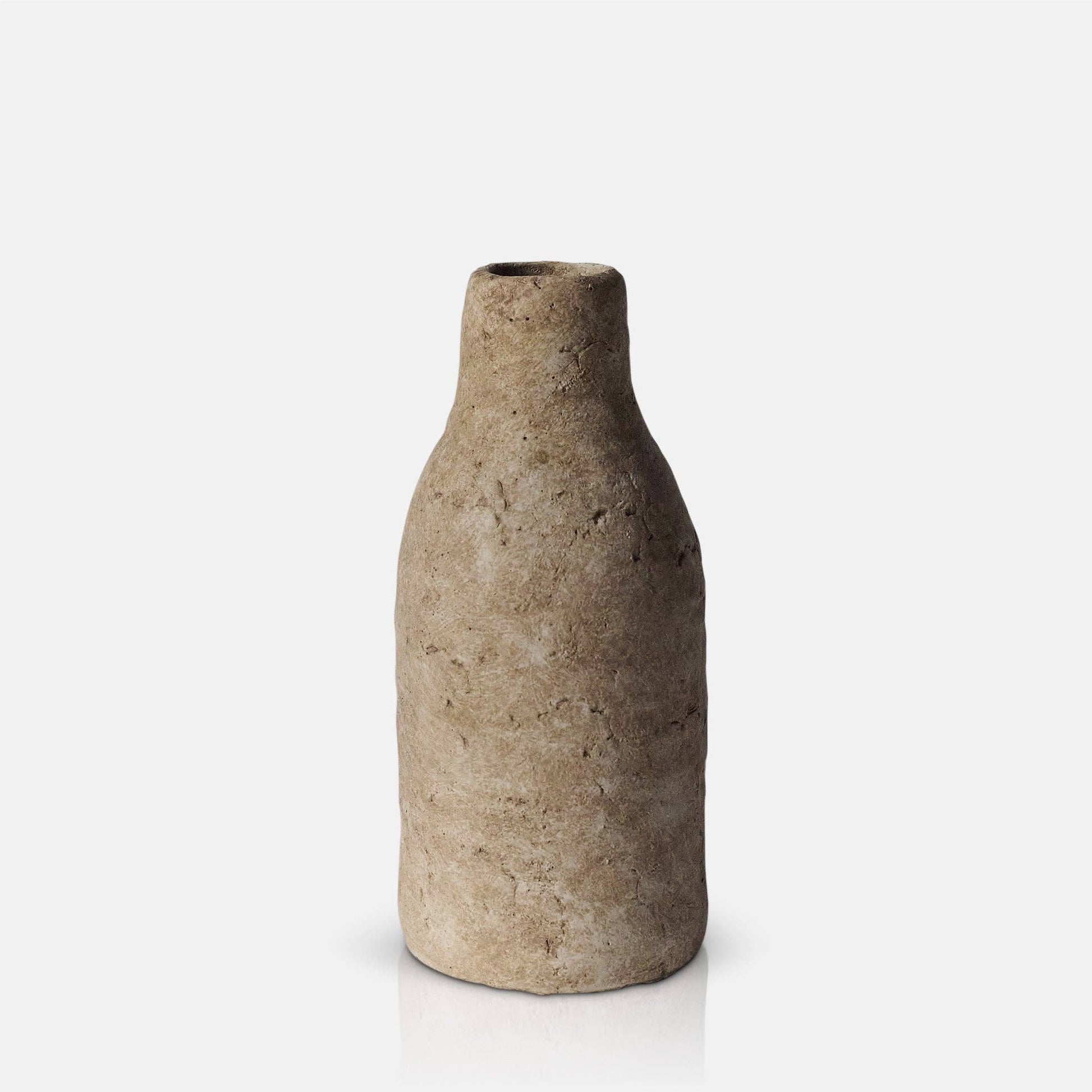Cement Bottle Vase - Design Vintage