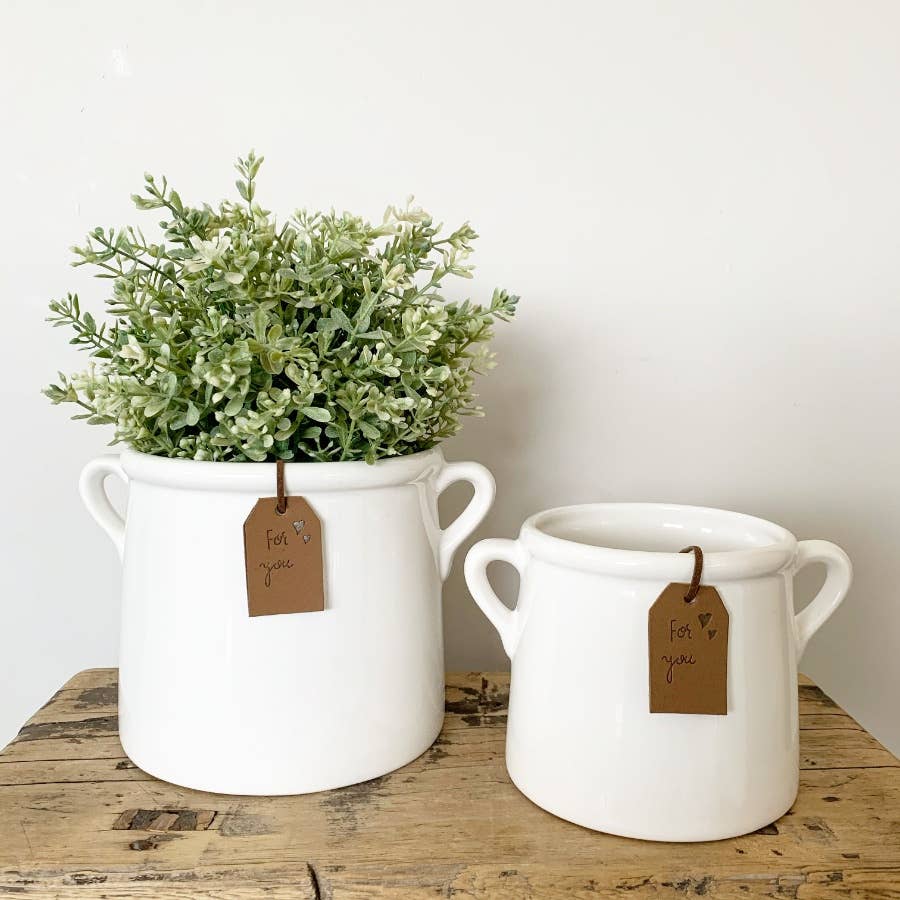 Gift White Ceramic Pot