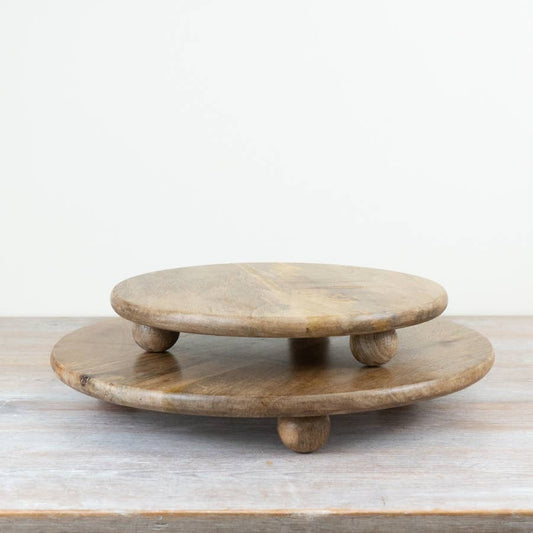 Wooden Candle Plate - Design Vintage