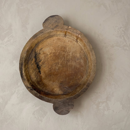 Vintage Wooden Tribal Bowl - Design Vintage