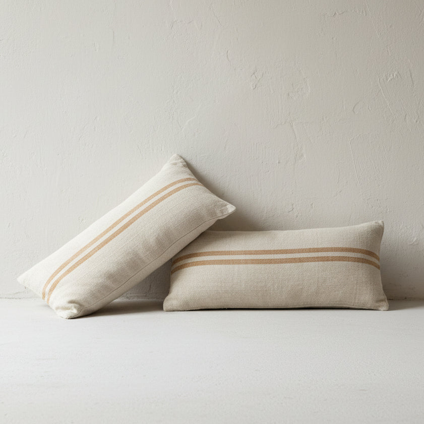 Vintage Linen Bench Cushion