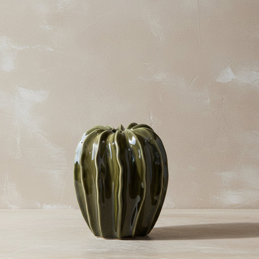 Olive Green Pod Vase