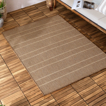 Pentle Jute Effect Indoor/Outdoor Rug Natural - Design Vintage