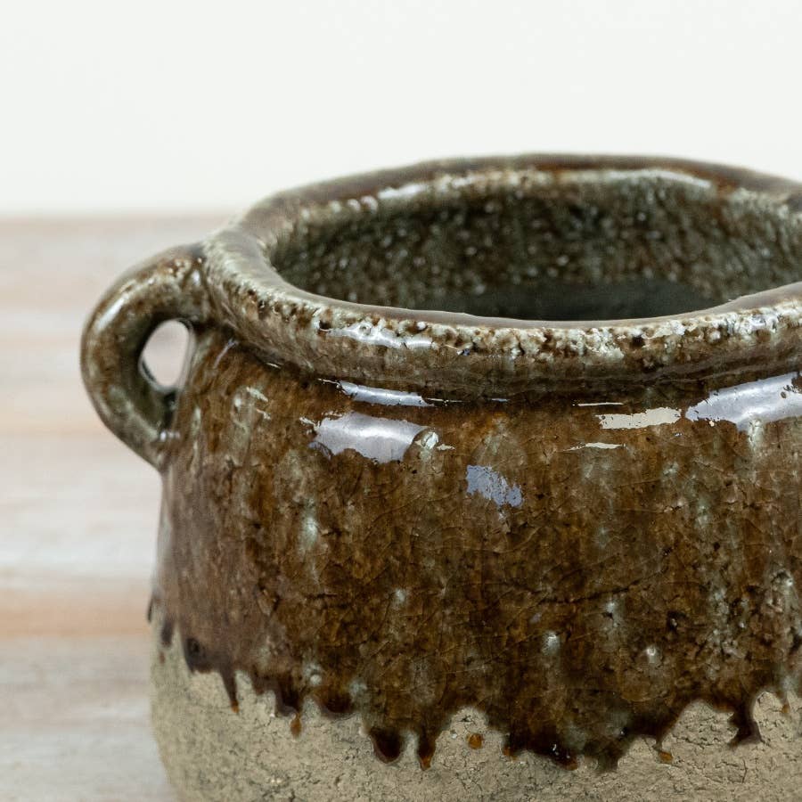 Dipped Stoneware Pot