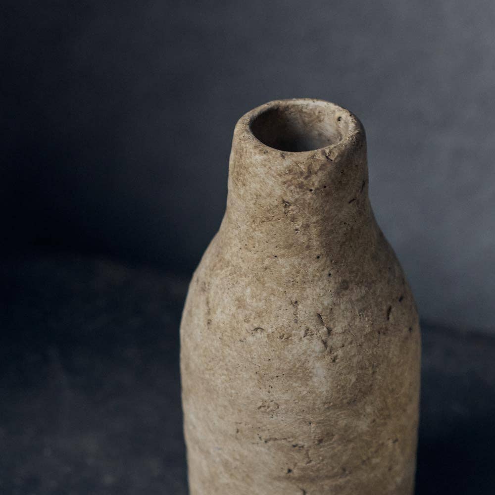 Cement Bottle Vase - Design Vintage