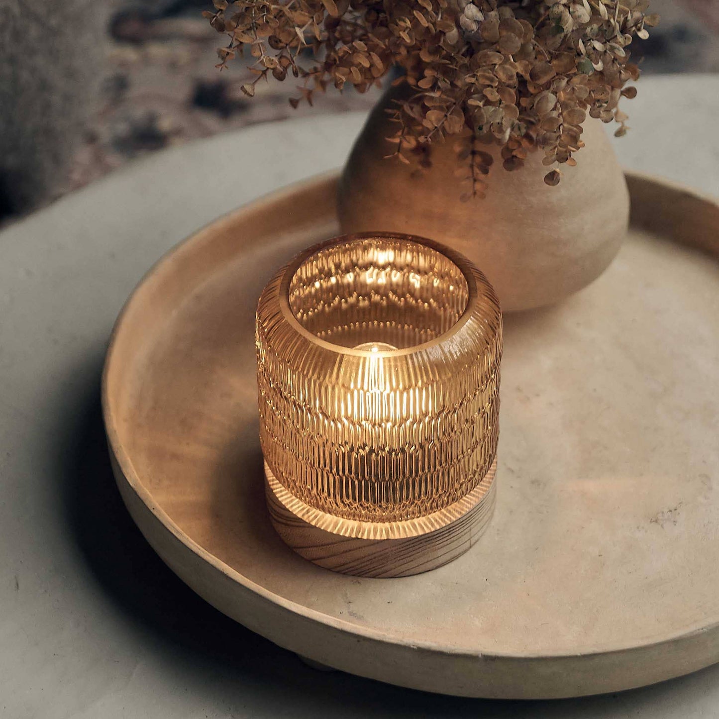 Honey Glass Portable Lamp