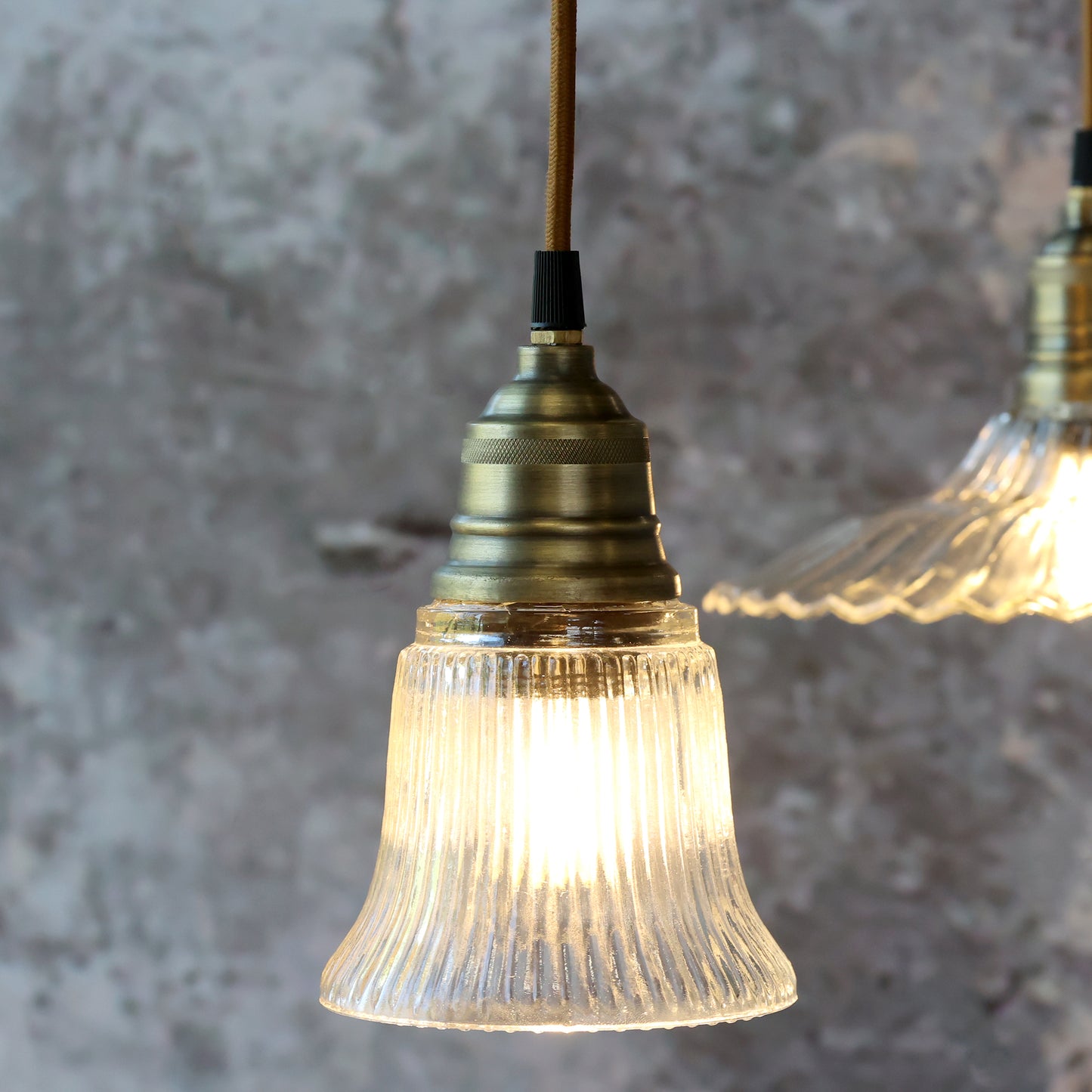 Ribbed Glass Pendant