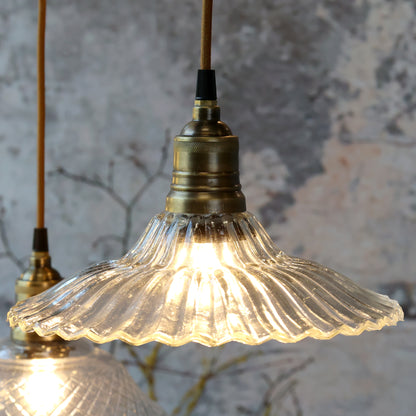 Fluted Glass Pendant - Design Vintage