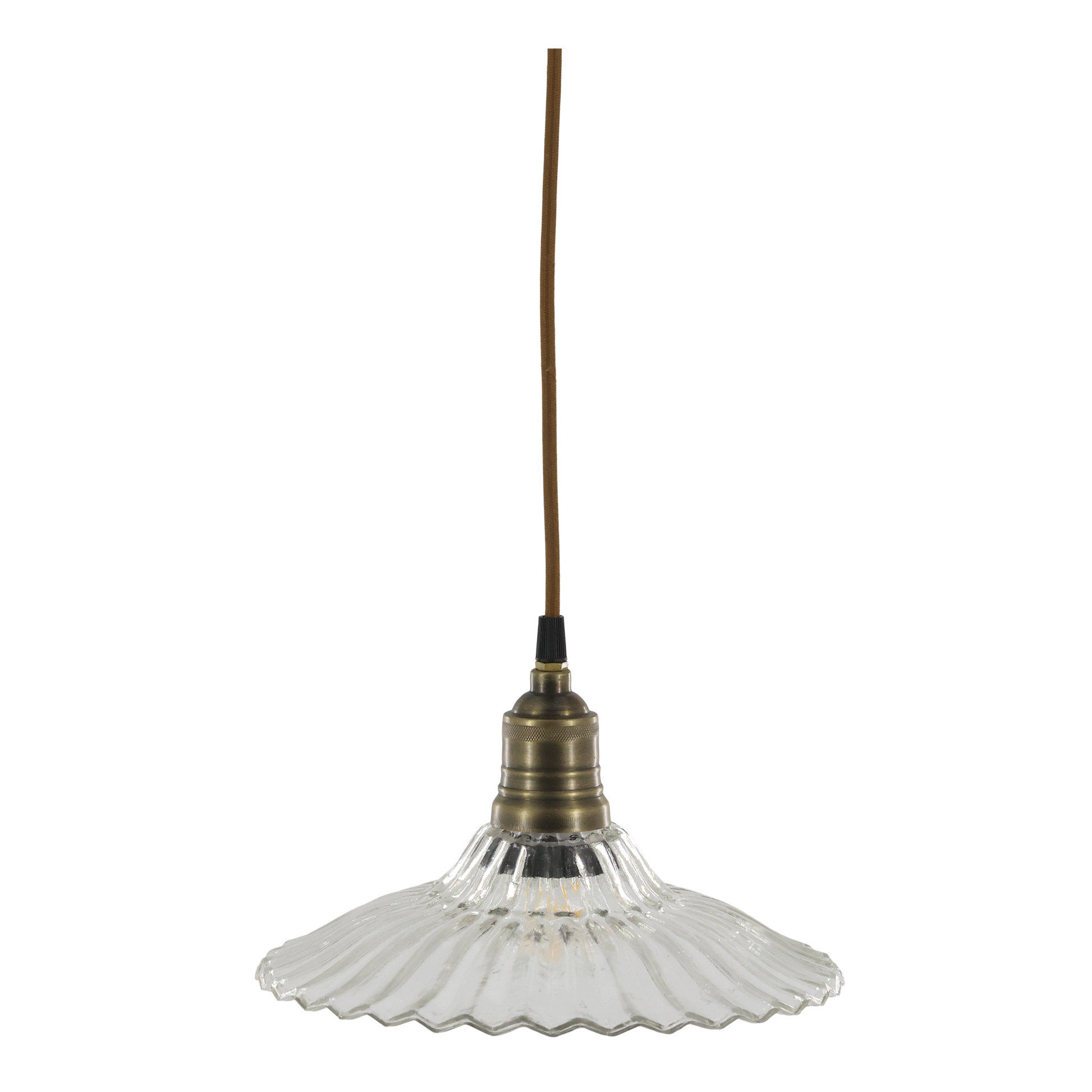 Fluted Glass Pendant - Design Vintage