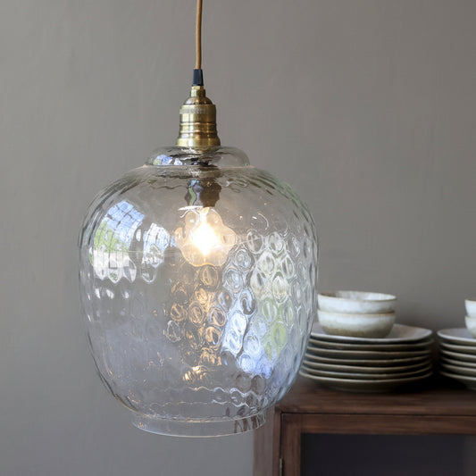 Glass + Brass Pendant - Design Vintage