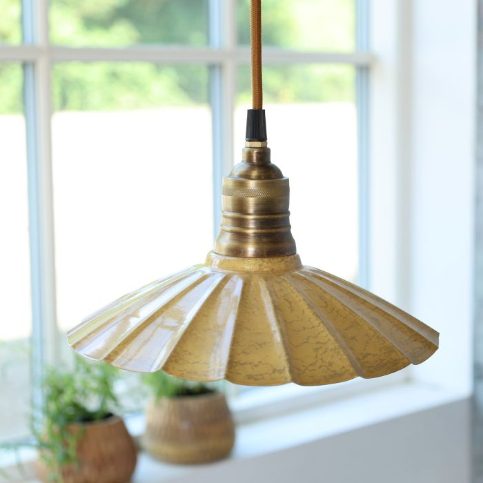 Ochre Enamel Pendant