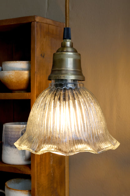 Scalloped Glass Pendant
