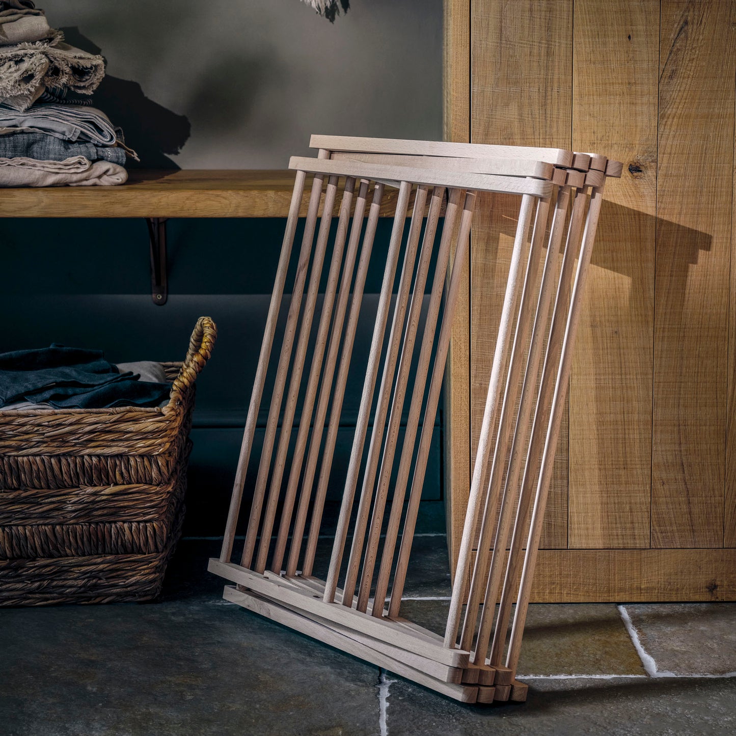 Folding Beech Airer - Design Vintage