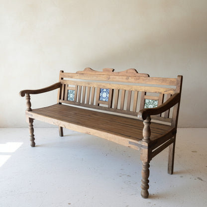Vintage Teak Station Bench
